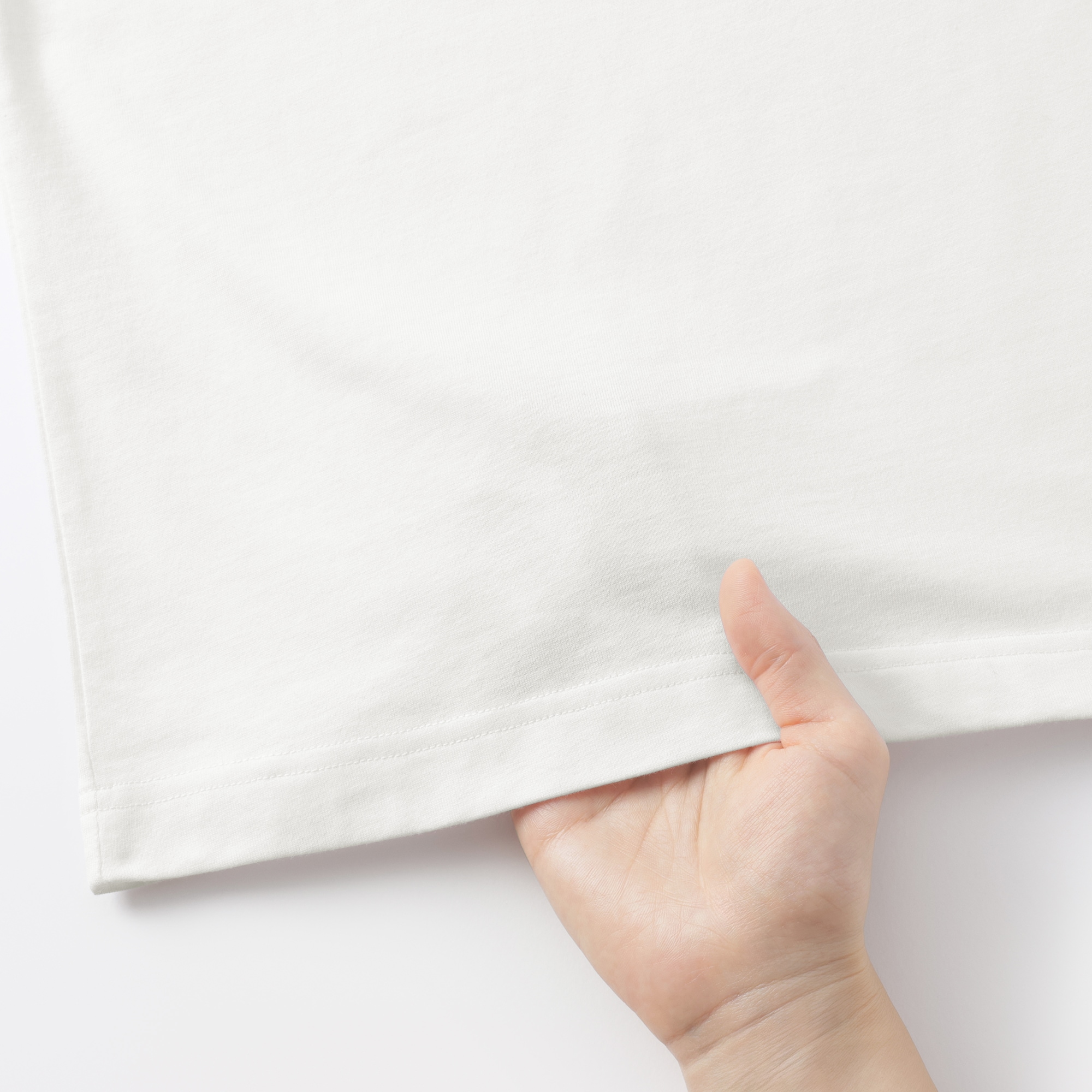 紳士　天竺編みクルーネック長袖Ｔシャツ