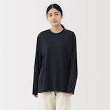 紳士　天竺編みクルーネック長袖Ｔシャツ