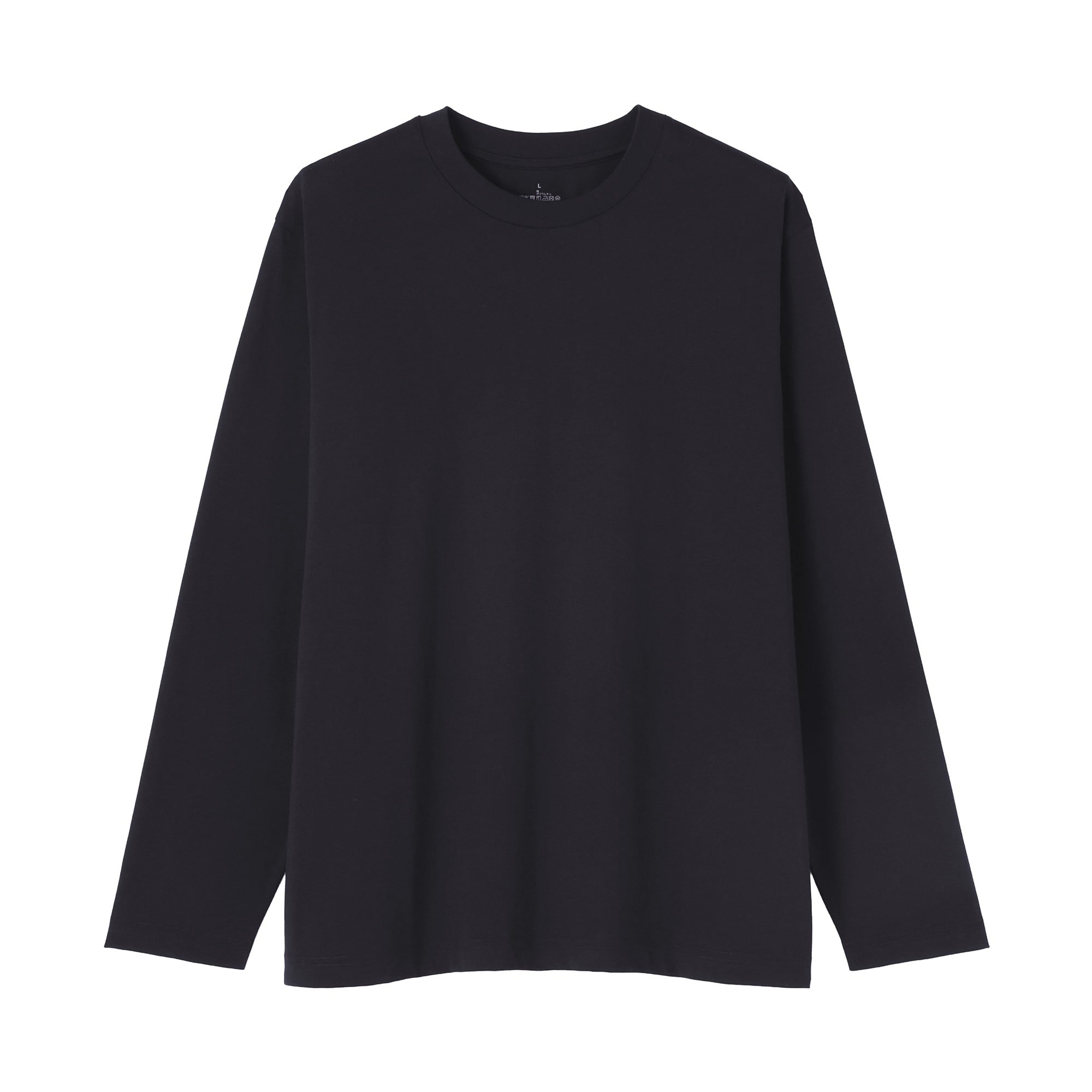 紳士　天竺編みクルーネック長袖Ｔシャツ