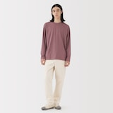 紳士　天竺編みクルーネック長袖Ｔシャツ