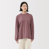 紳士　天竺編みクルーネック長袖Ｔシャツ