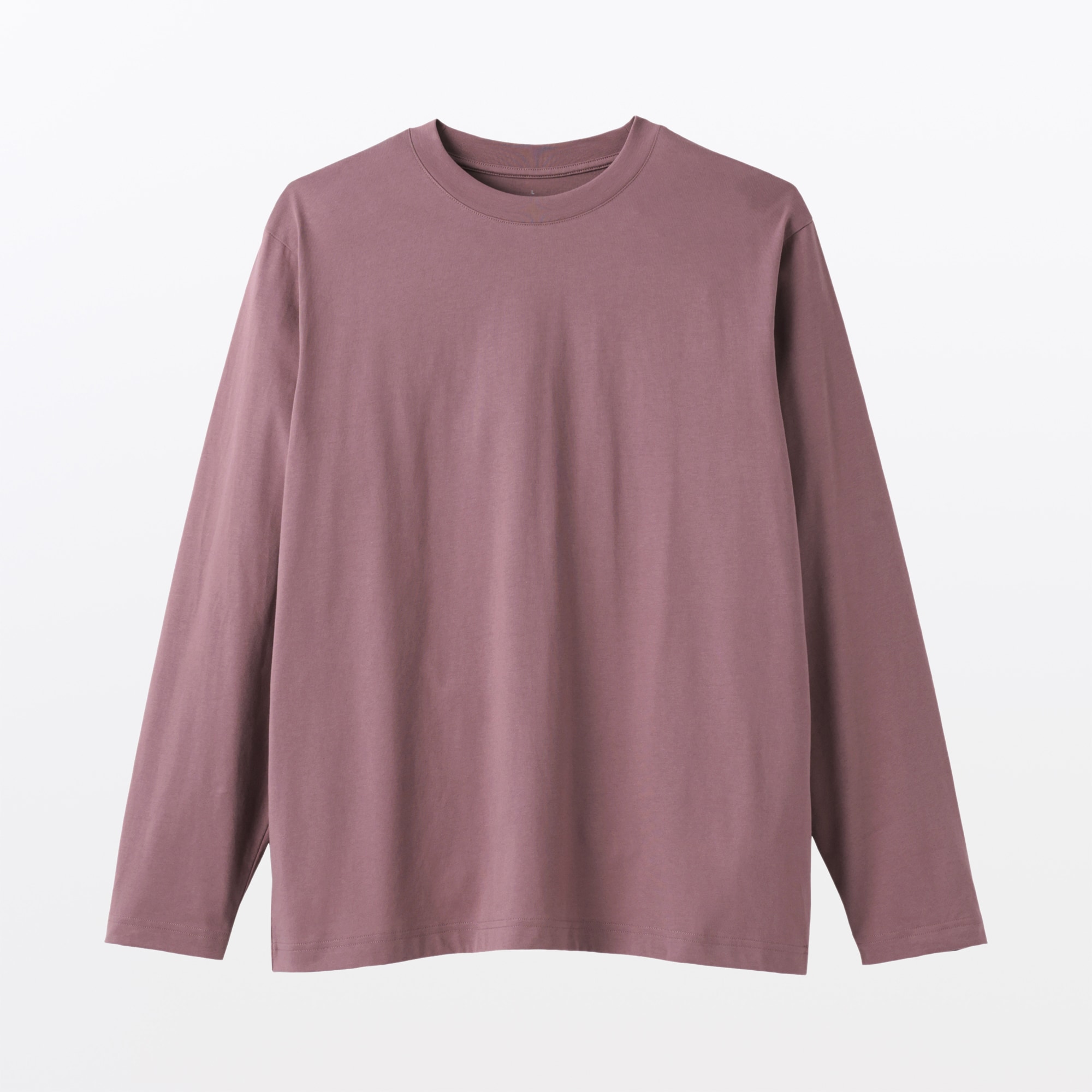 紳士　天竺編みクルーネック長袖Ｔシャツ