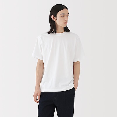 紳士　天竺編みクルーネック半袖Ｔシャツ