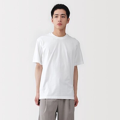 紳士　天竺編みクルーネック半袖Ｔシャツ