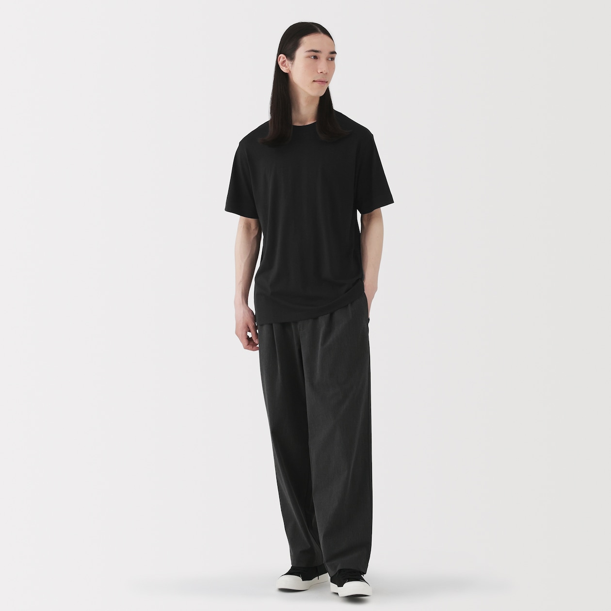 紳士　天竺編みクルーネック半袖Ｔシャツ