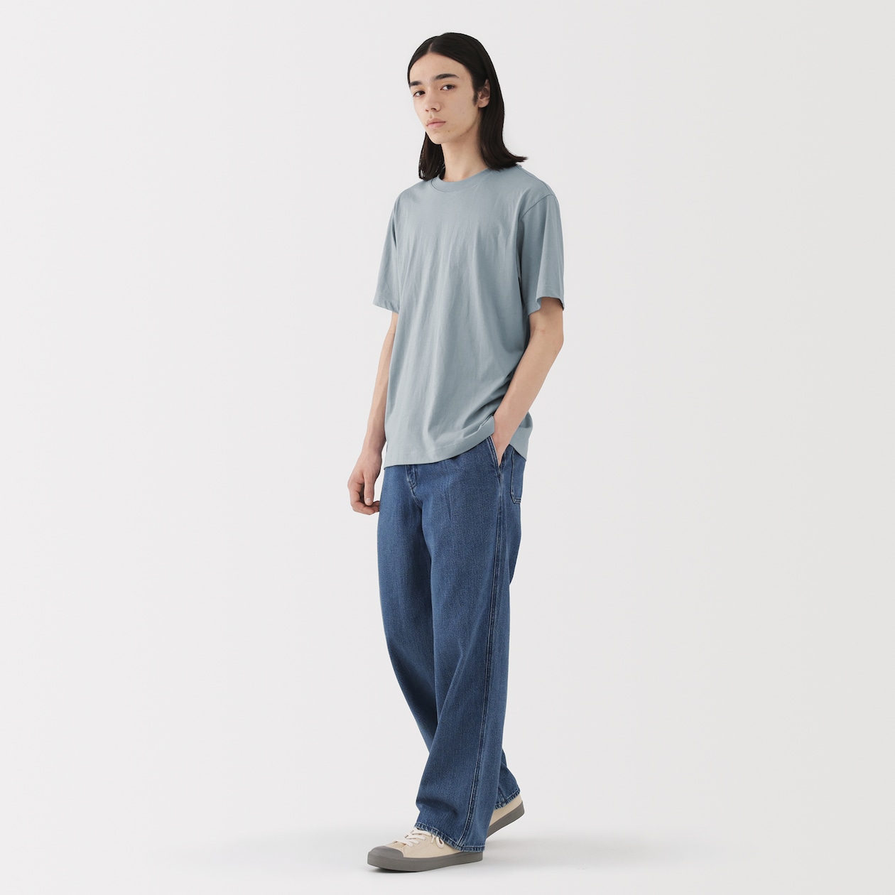 紳士　天竺編みクルーネック半袖Ｔシャツ