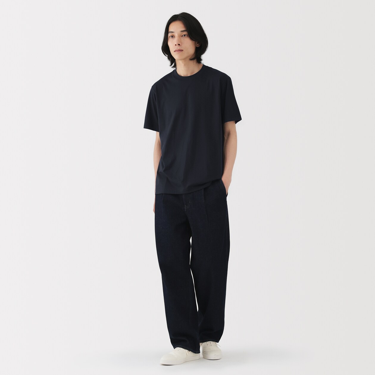 紳士　天竺編みクルーネック半袖Ｔシャツ
