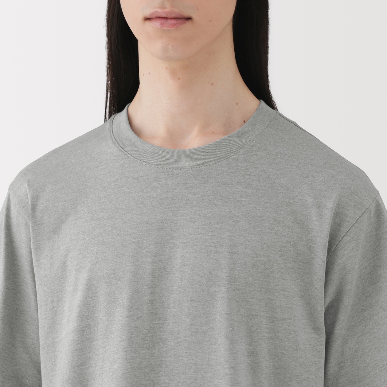 紳士　天竺編みクルーネック半袖Ｔシャツ