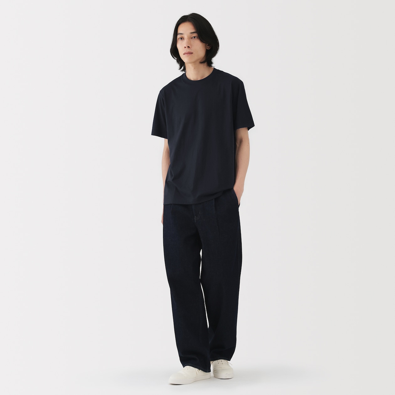 紳士　天竺編みクルーネック半袖Ｔシャツ