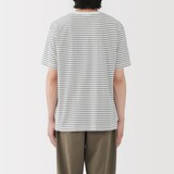 紳士　天竺編みクルーネック半袖Ｔシャツ（ボーダー）（ＡＳＥＡＮ）