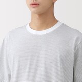 紳士　天竺編みクルーネック半袖Ｔシャツ（ボーダー）（ＡＳＥＡＮ）