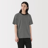 紳士　天竺編みクルーネック半袖Ｔシャツ（ボーダー）（ＡＳＥＡＮ）