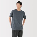 紳士　天竺編みクルーネック半袖Ｔシャツ（ボーダー）（ＡＳＥＡＮ）
