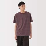紳士　天竺編みクルーネック半袖Ｔシャツ（ボーダー）（ＡＳＥＡＮ）