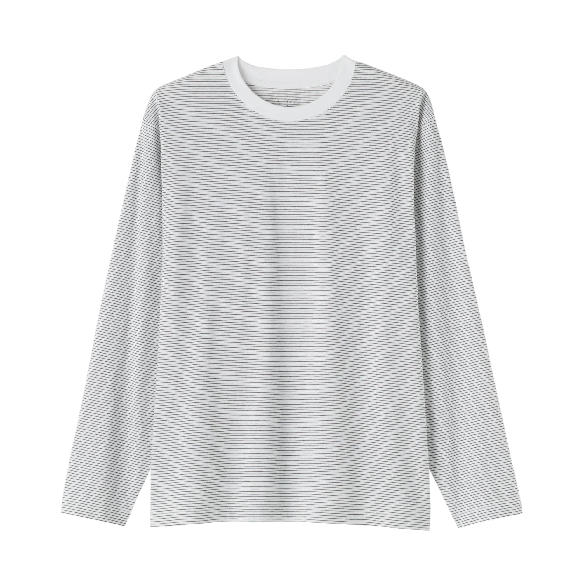 ジミレニアル　ボーダー長袖Tシャツ　ジミンパパ　新品未使用 紳士 天竺編みクルーネック長袖Tシャツ（ボーダー） | 無印良品