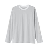 紳士　天竺編みクルーネック長袖Ｔシャツ（ボーダー）