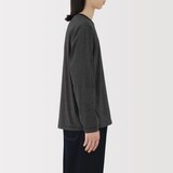 紳士　天竺編みクルーネック長袖Ｔシャツ（ボーダー）