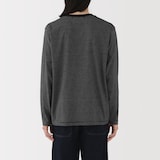 紳士　天竺編みクルーネック長袖Ｔシャツ（ボーダー）