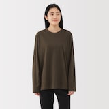 紳士　天竺編みクルーネック長袖Ｔシャツ（ボーダー）