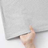 紳士　天竺編みクルーネック長袖Ｔシャツ（ボーダー）