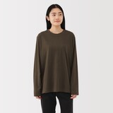 紳士　天竺編みクルーネック長袖Ｔシャツ（ボーダー）