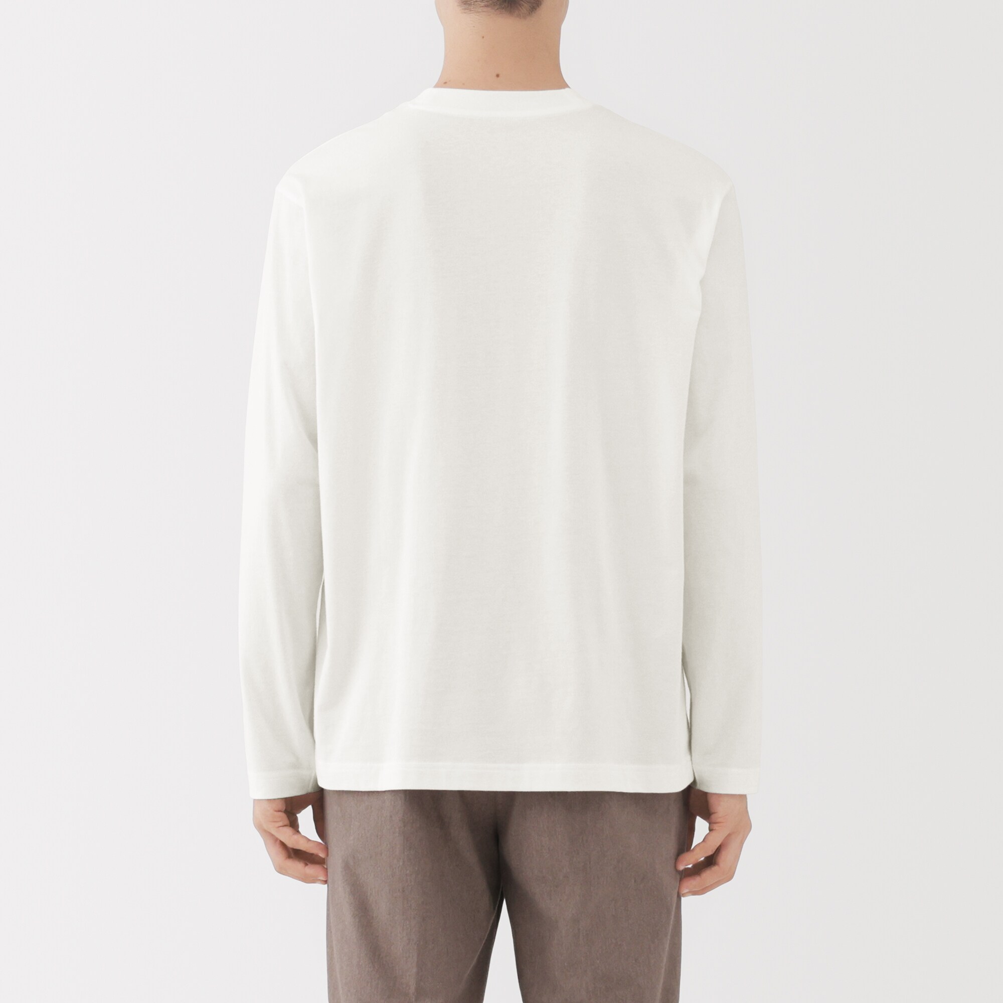 紳士　起毛クルーネック長袖Ｔシャツ