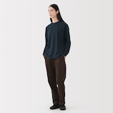 紳士　起毛クルーネック長袖Ｔシャツ