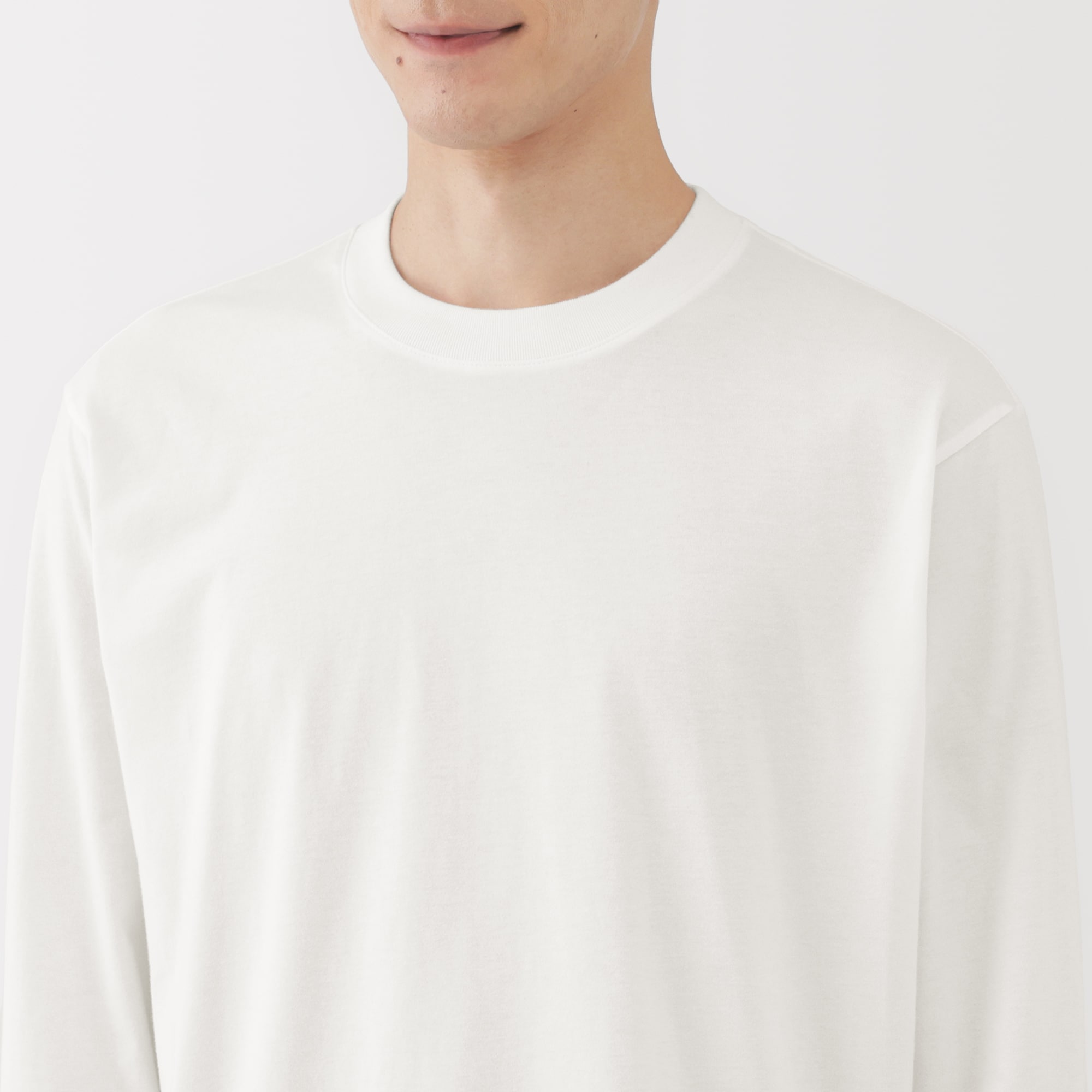 紳士　起毛クルーネック長袖Ｔシャツ