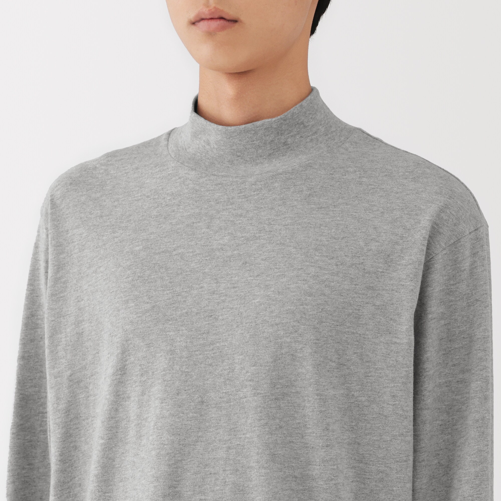 紳士 起毛ハイネック長袖Tシャツ | 無印良品
