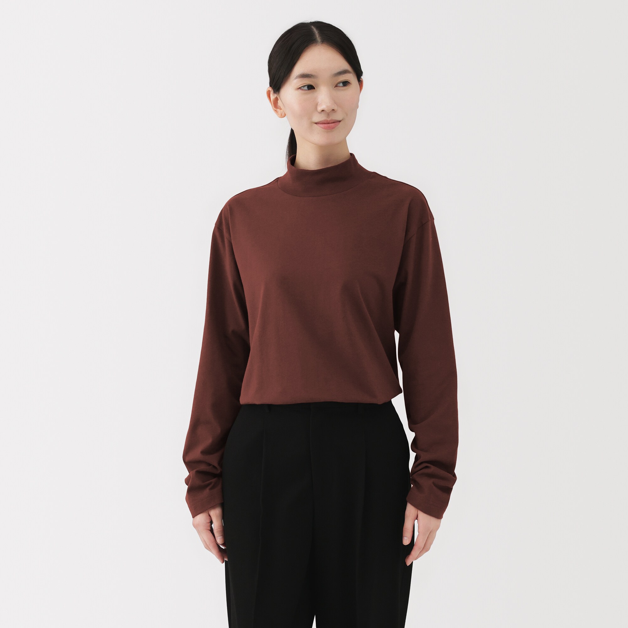 紳士 起毛ハイネック長袖Tシャツ | 無印良品