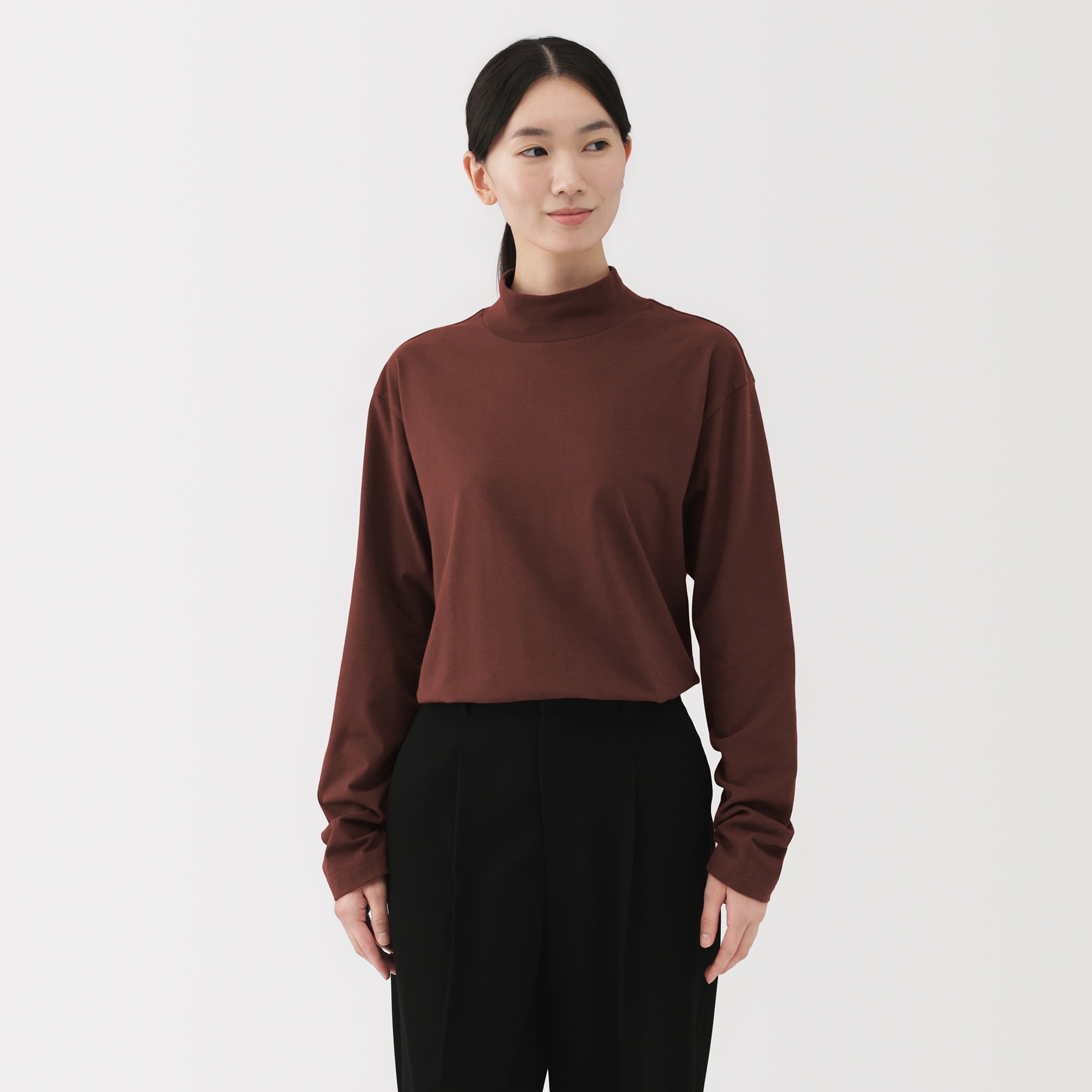 紳士　起毛ハイネック長袖Ｔシャツ