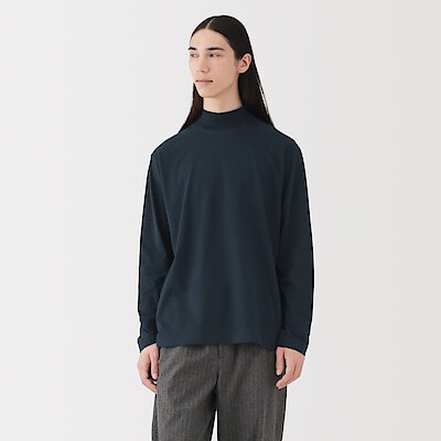 紳士　起毛ハイネック長袖Ｔシャツ