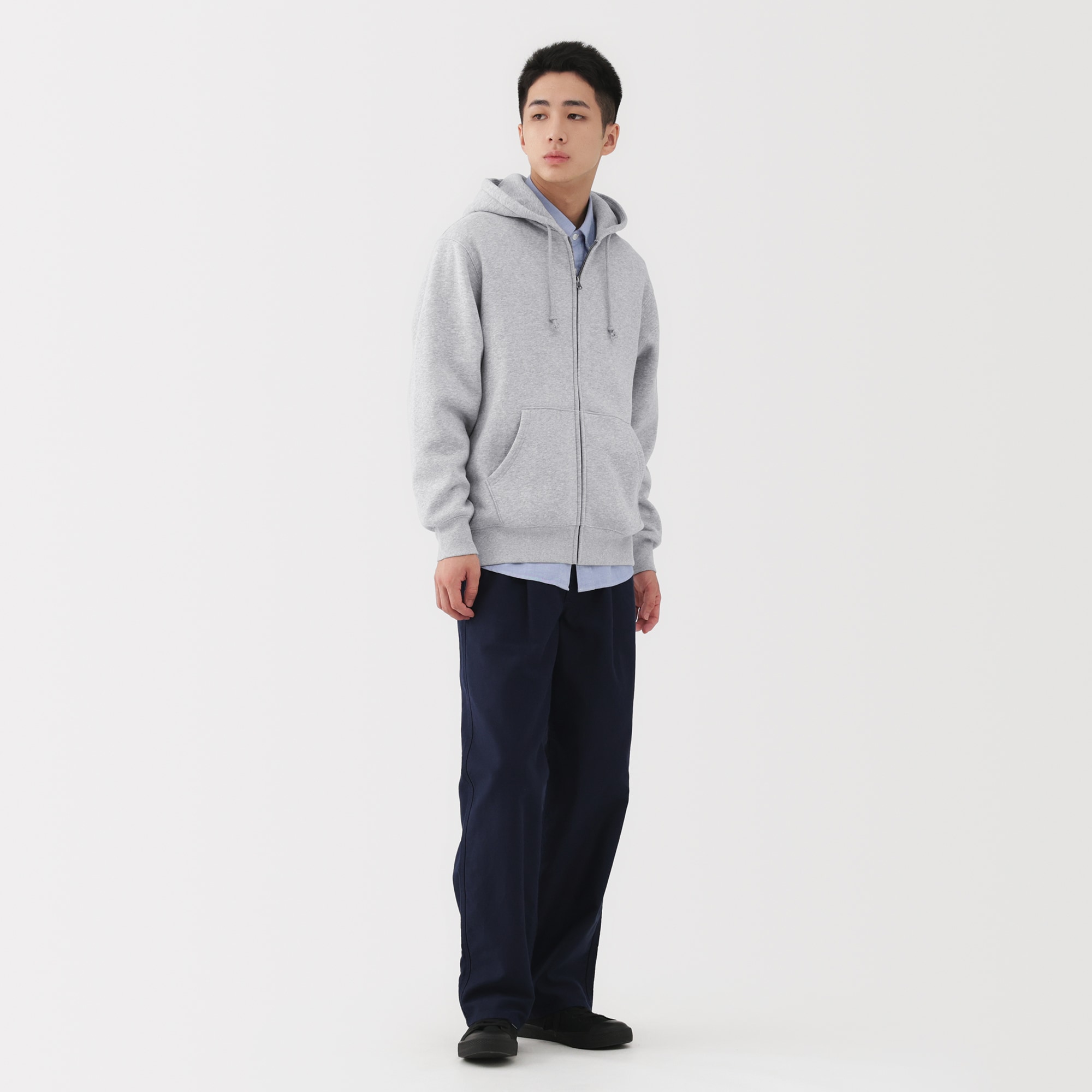 紳士 スウェットフルジップパーカ | 無印良品