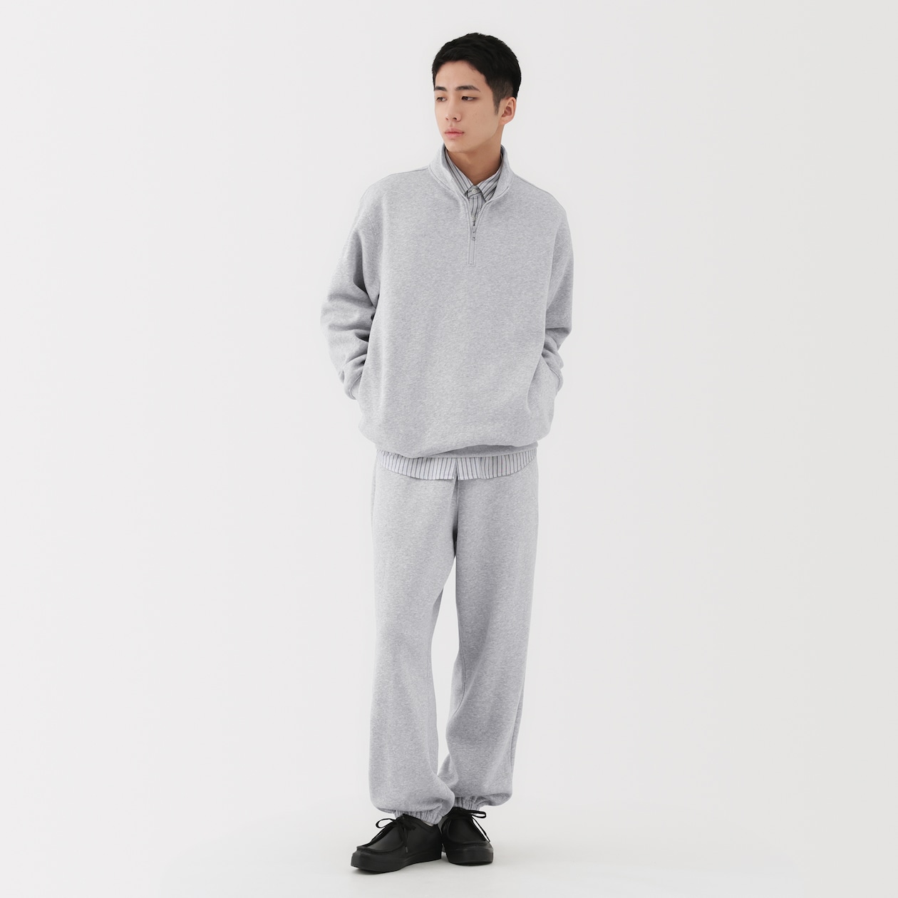 紳士　スウェットワイドパンツ