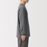 紳士　洗いざらし太番手クルーネック長袖Ｔシャツ
