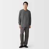 紳士　洗いざらし太番手クルーネック長袖Ｔシャツ