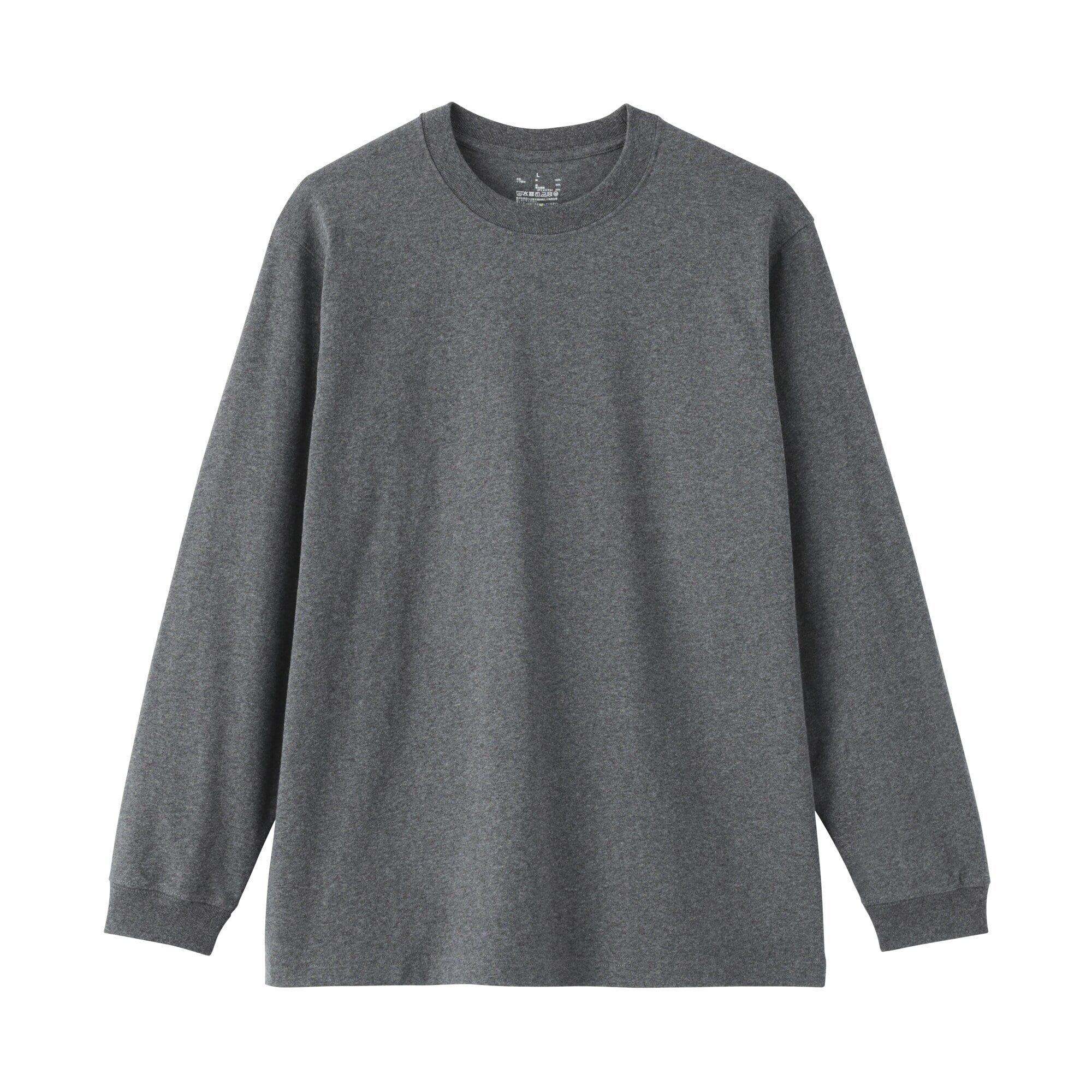 紳士 洗いざらし太番手クルーネック長袖Tシャツ | 無印良品