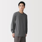 紳士　洗いざらし太番手クルーネック長袖Ｔシャツ