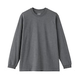 紳士　洗いざらし太番手クルーネック長袖Ｔシャツ
