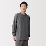 紳士　洗いざらし太番手クルーネック長袖Ｔシャツ