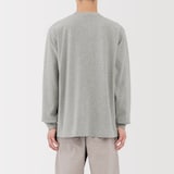 紳士　洗いざらし太番手クルーネック長袖Ｔシャツ