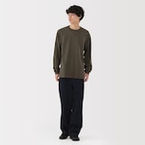 紳士　洗いざらし太番手クルーネック長袖Ｔシャツ