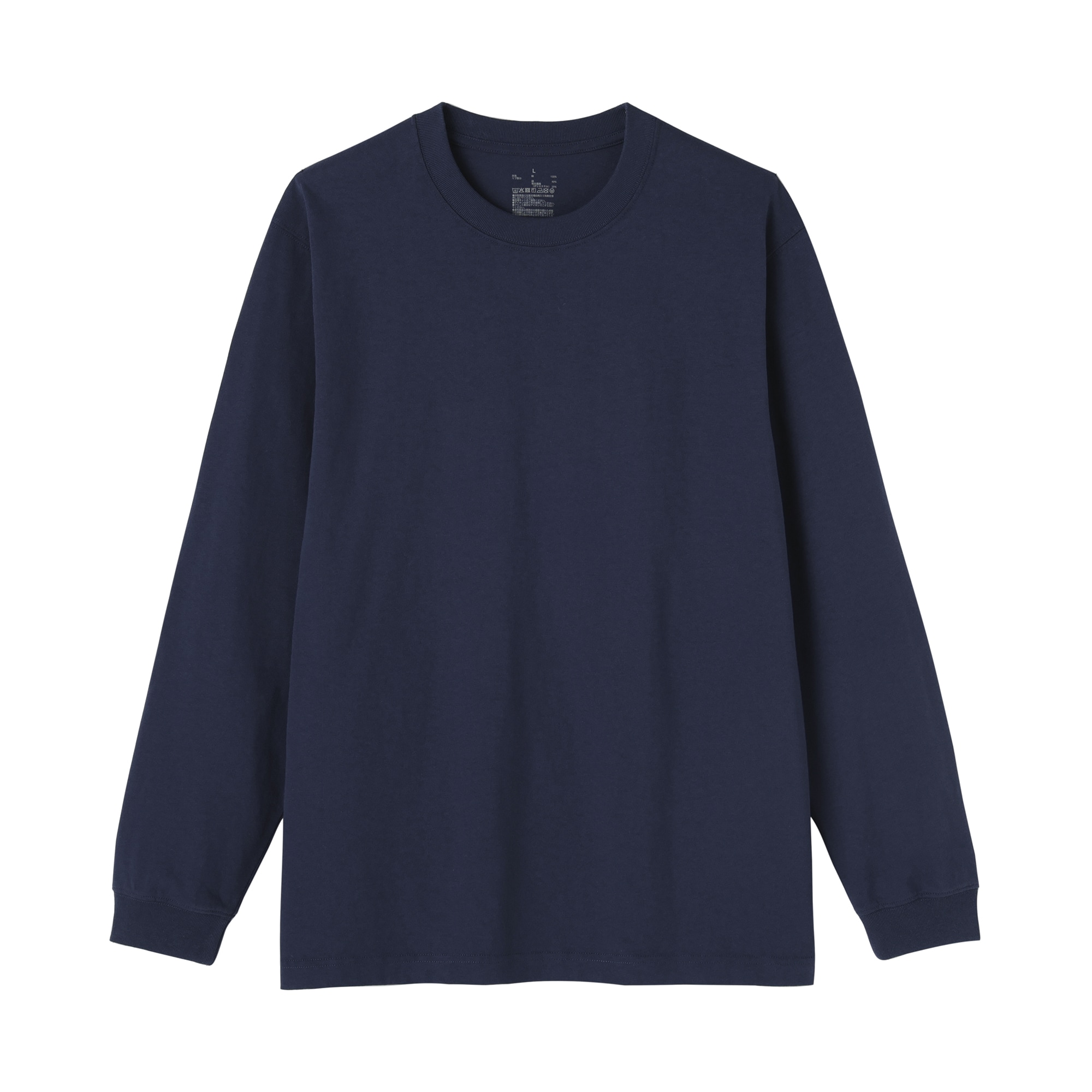 紳士　洗いざらし太番手クルーネック長袖Ｔシャツ