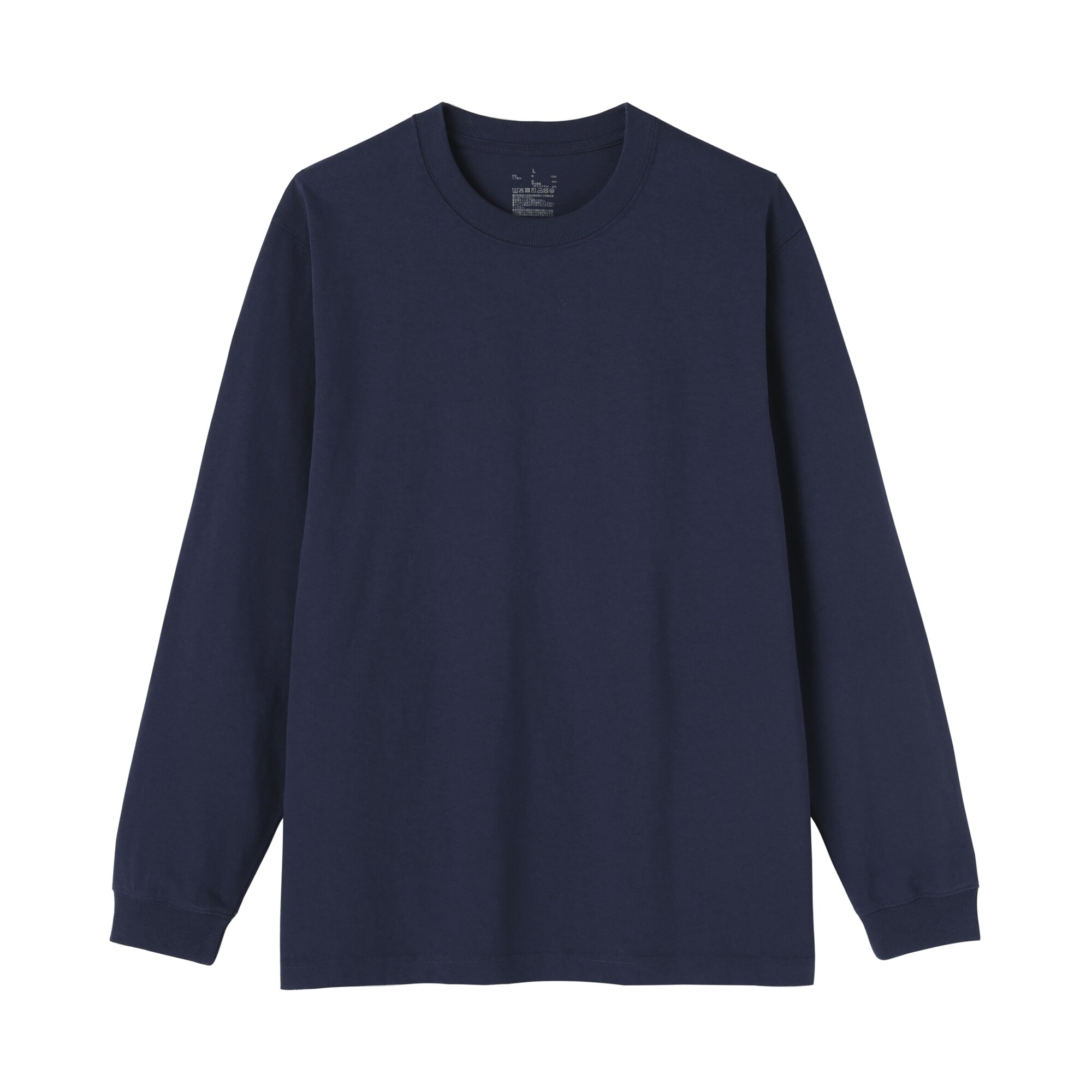 紳士　洗いざらし太番手クルーネック長袖Ｔシャツ