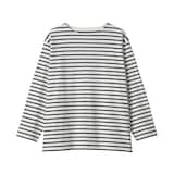 紳士　洗いざらし太番手ボートネック九分袖Ｔシャツ