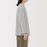 紳士　洗いざらし太番手ボートネック九分袖Ｔシャツ