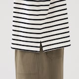 紳士　洗いざらし太番手ボートネック九分袖Ｔシャツ