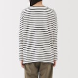 紳士　洗いざらし太番手ボートネック九分袖Ｔシャツ