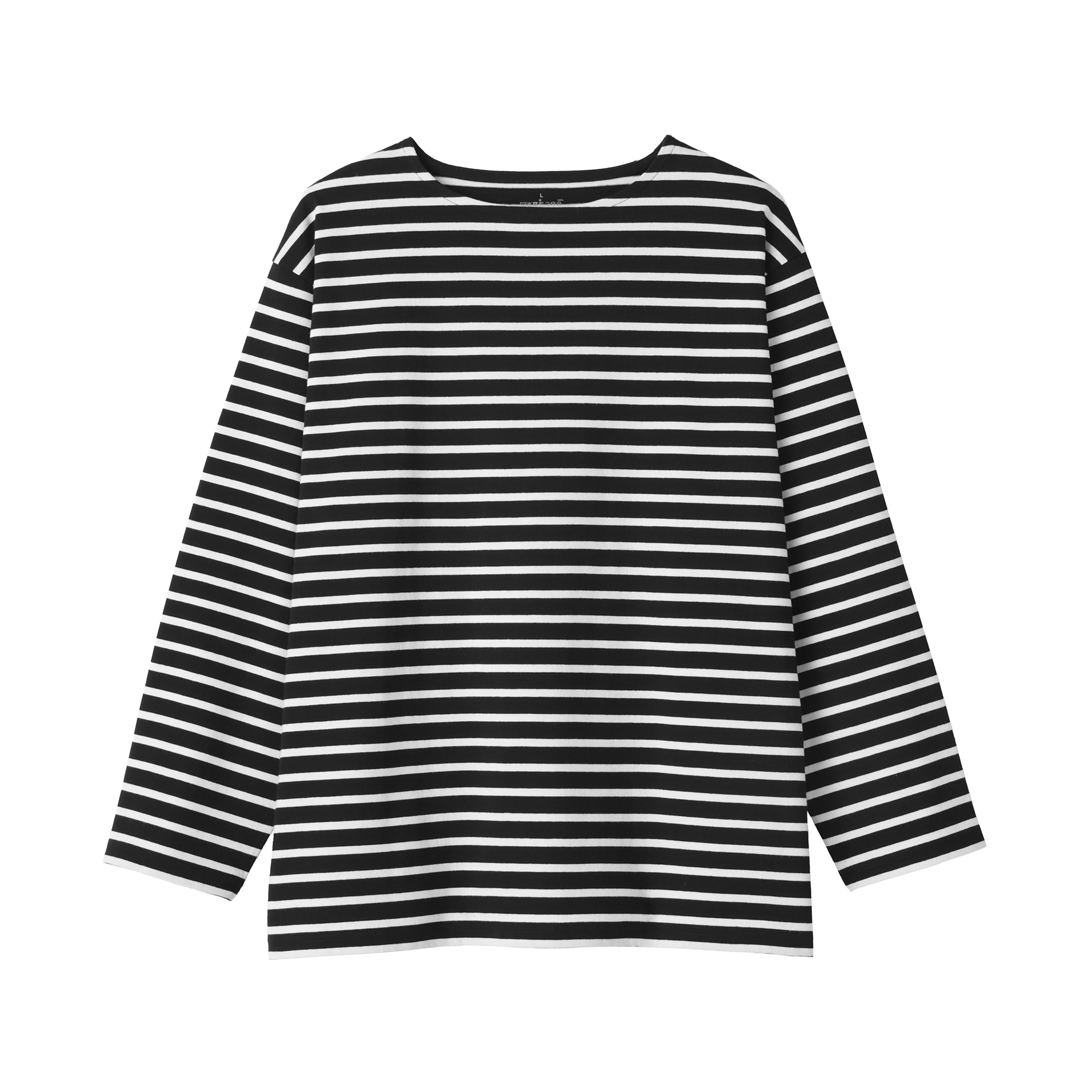 紳士 洗いざらし太番手ボートネック九分袖Tシャツ | 無印良品