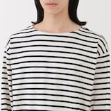 紳士　洗いざらし太番手ボートネック九分袖Ｔシャツ